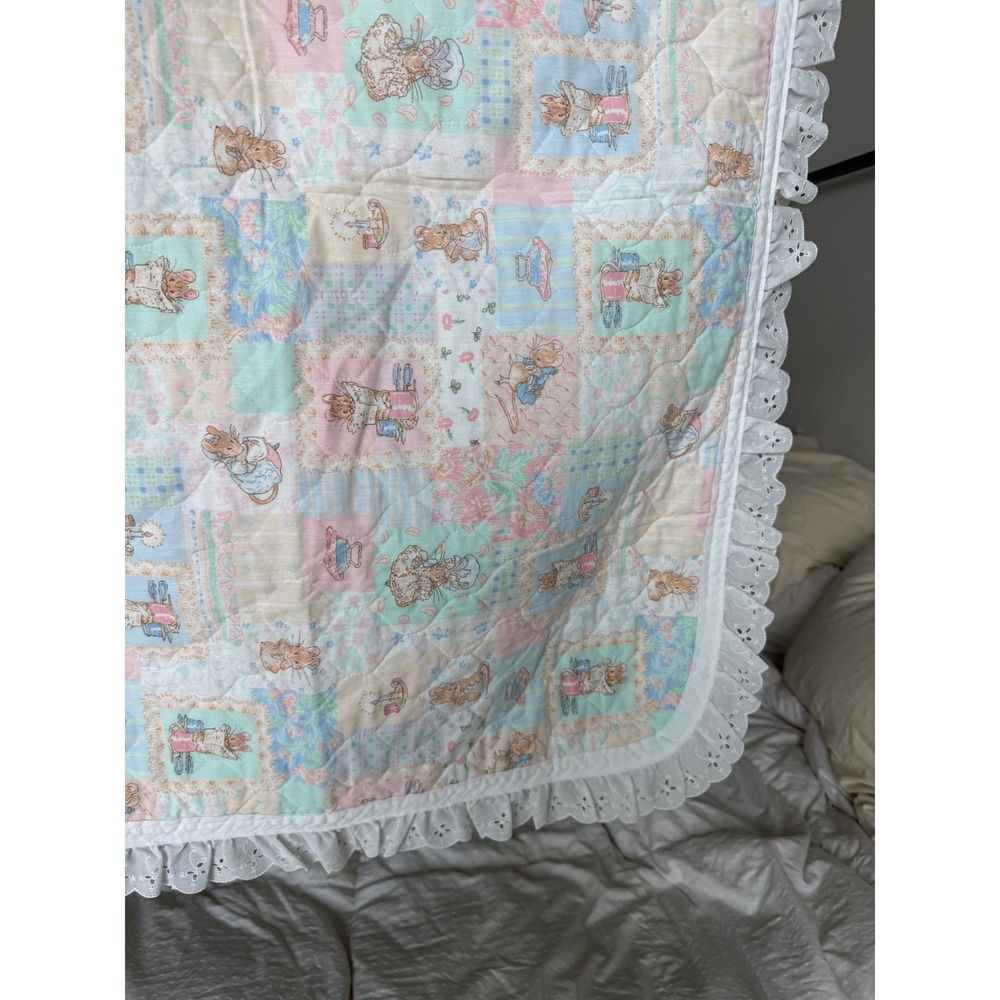 Vintage Peter Rabbit Print Baby Quilt - Picture 14 of 15